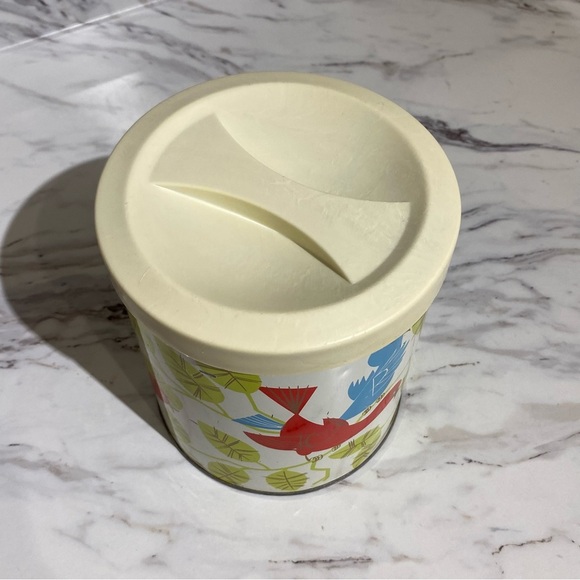 Vintage Procter & Gamble tin canister bird design kitschy retro MCM - Picture 8 of 11